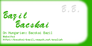 bazil bacskai business card